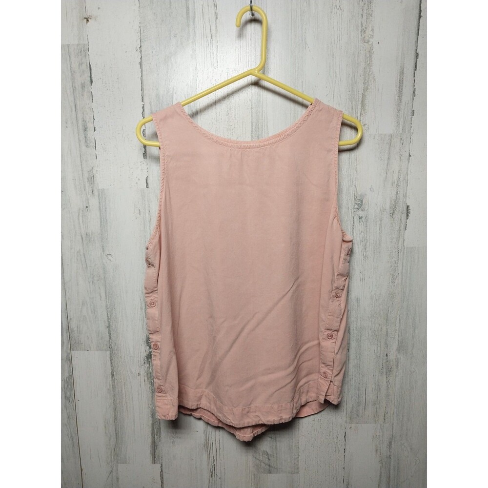 Side Stitch Soft Tencera Tank Top With Size Buttons Large Pink